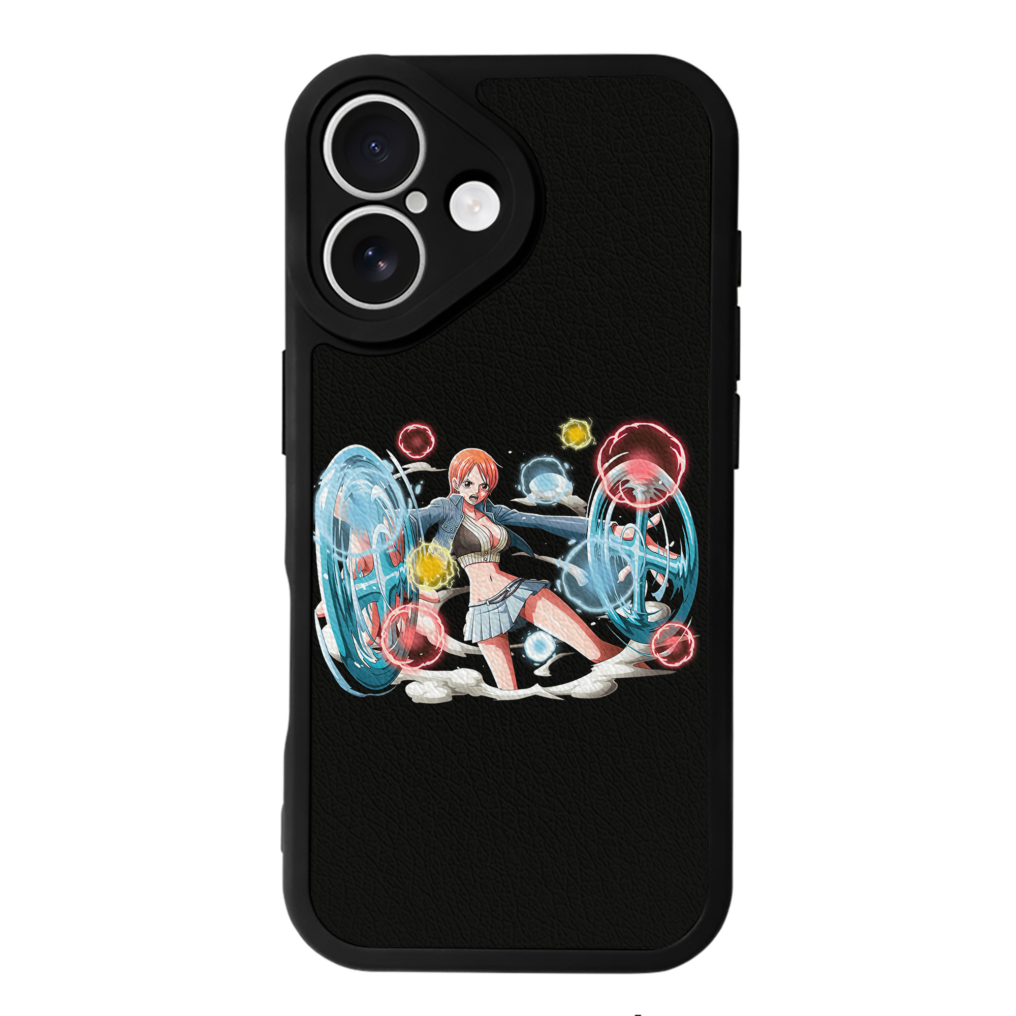 （画像用） ワンピース ナミ ONE PIECE Nami 【iPhone 16シリーズ対応】シリコンスマホケース（レザー調） 材質：シリコン